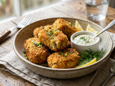 Croquettes de poisson sans gluten cuites à l&rsquo;air fryer