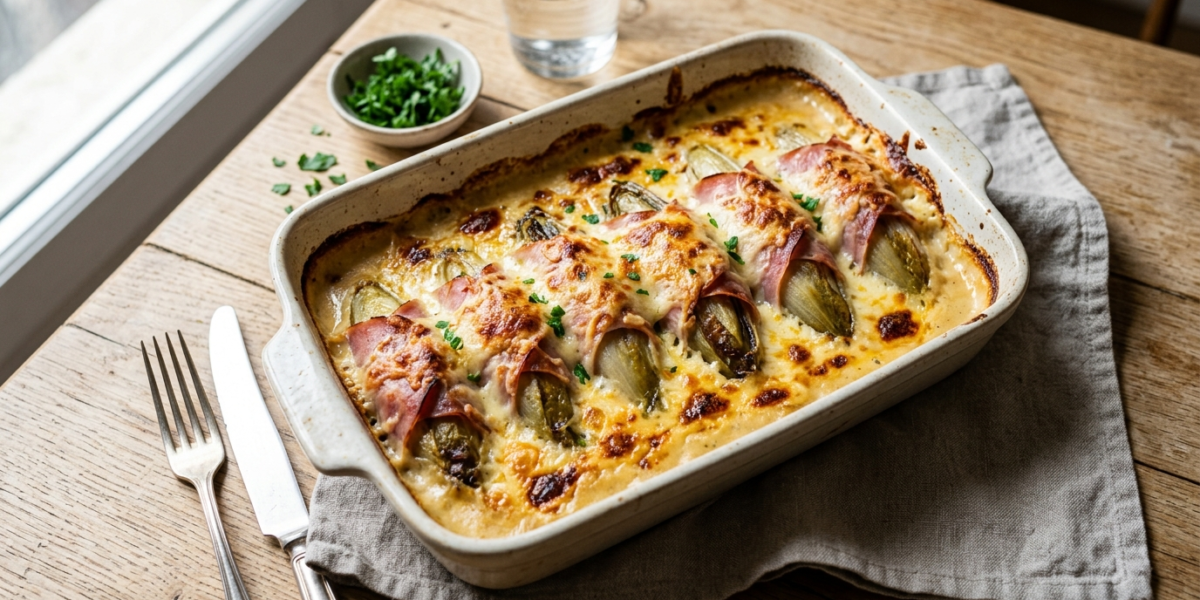 Endives au jambon au four sans précuisson