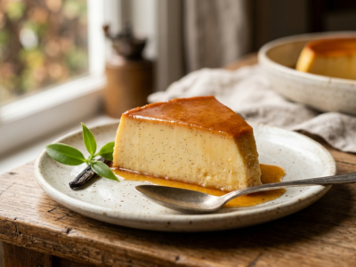 Flan à la vanille sans pâte