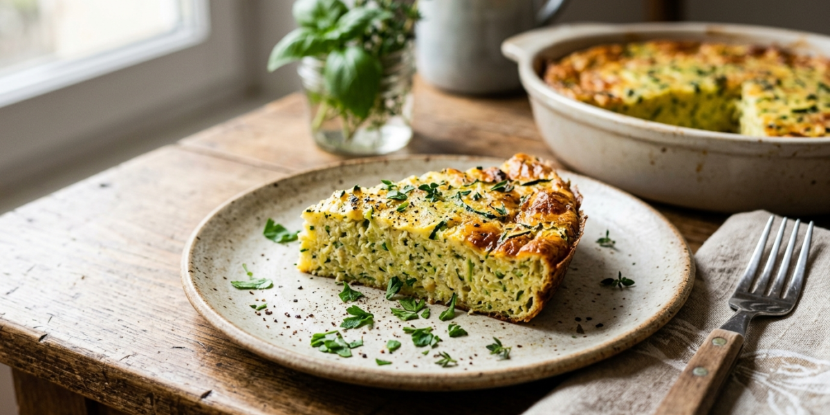 Flan de courgettes sans pâte, léger et fondant