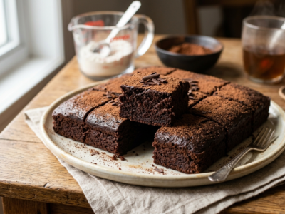 Gâteau au chocolat sans balance, à mesurer au volume