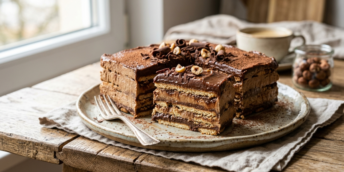 Gâteau aux biscuits sans cuisson, facile et gourmand