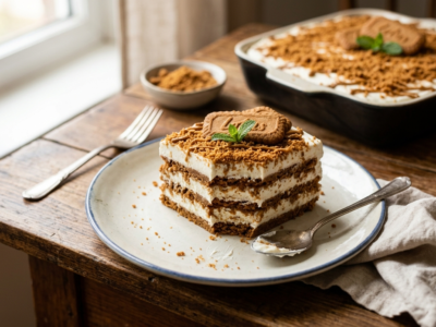 Gâteau aux spéculoos sans cuisson au réfrigérateur