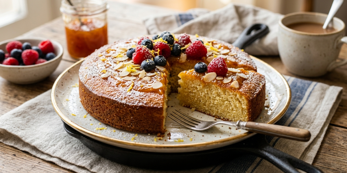 Gâteau de semoule sans four, cuisson à la poêle