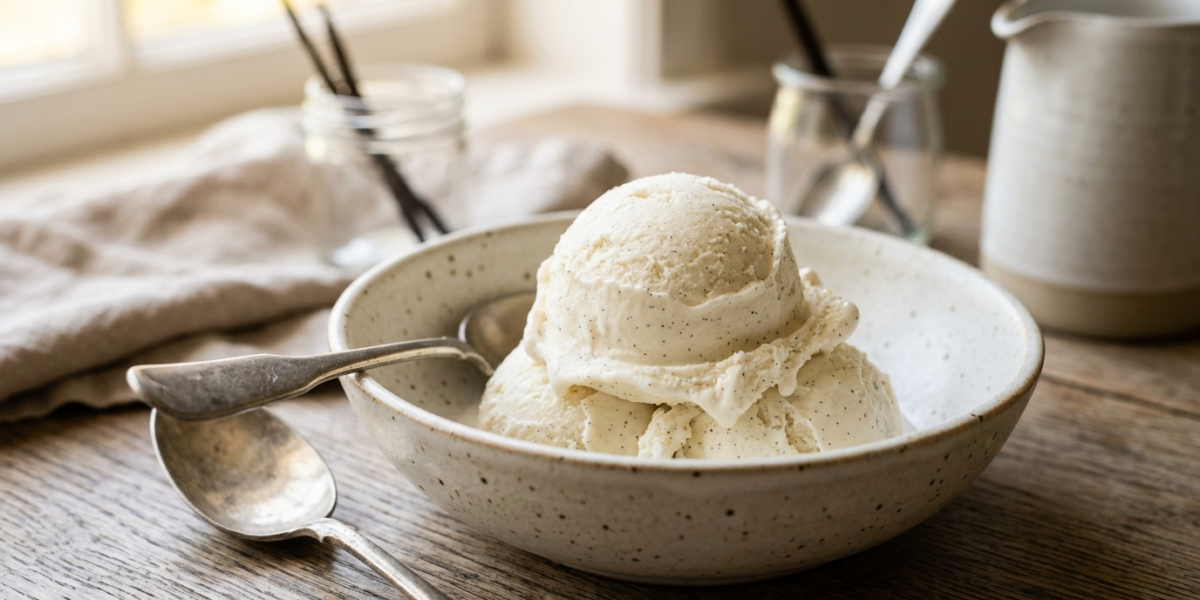 Glace à la vanille maison sans sorbetière