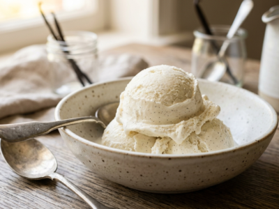 Glace à la vanille maison sans sorbetière