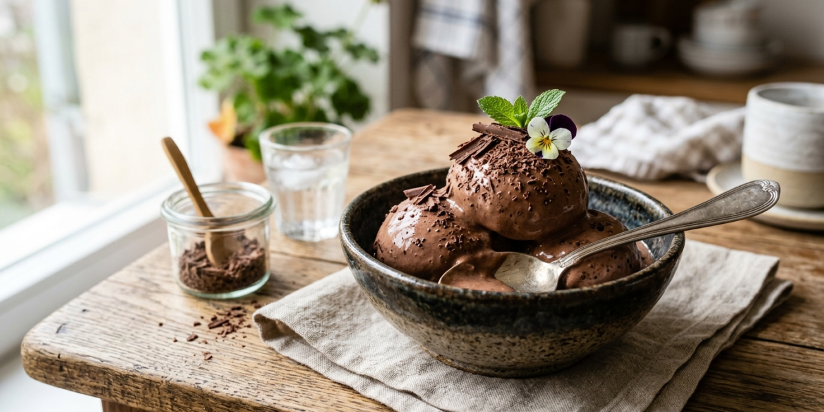 Glace au chocolat sans sorbetière