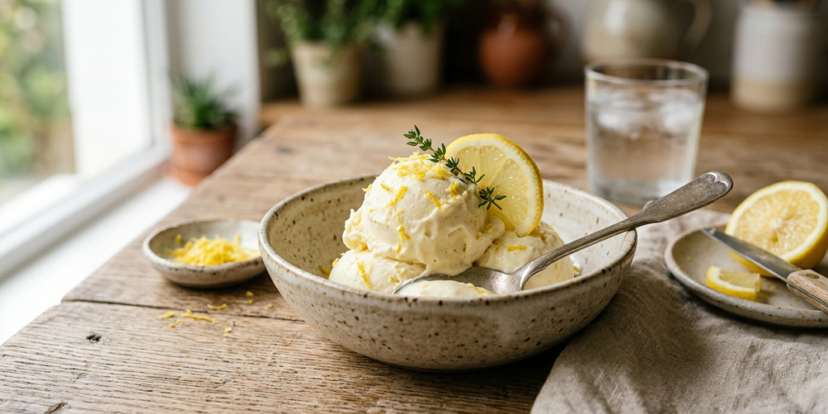 Glace au citron sans sorbetière