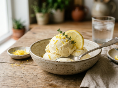 Glace au citron sans sorbetière