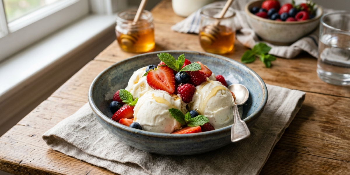 Glace au yaourt sans sorbetière, onctueuse et rafraîchissante