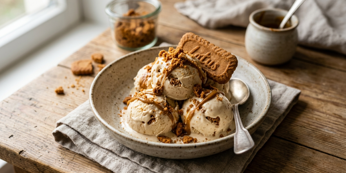 Glace maison aux spéculoos sans sorbetière