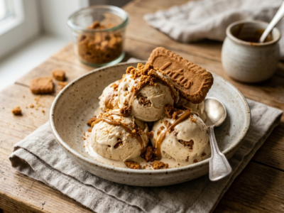 Glace maison aux spéculoos sans sorbetière