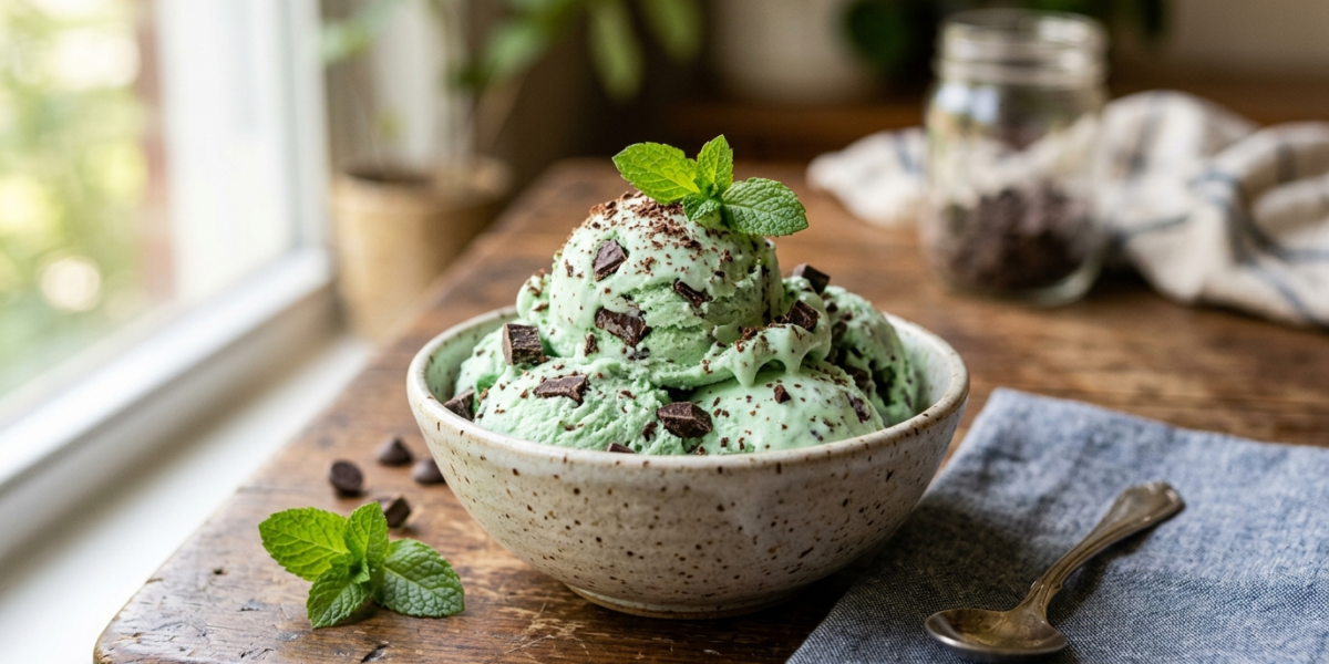 Glace Menthe Chocolat Maison Sans Sorbetière