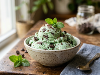 Glace Menthe Chocolat Maison Sans Sorbetière