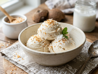 Glace noix de coco sans sorbetière
