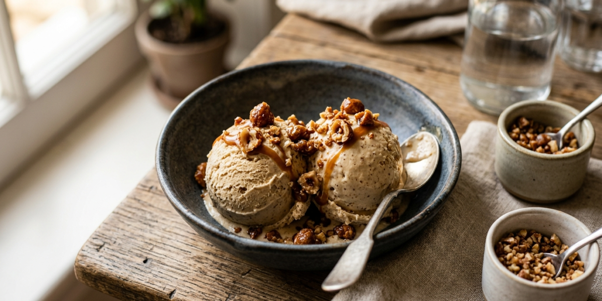 Glace praliné maison sans sorbetière
