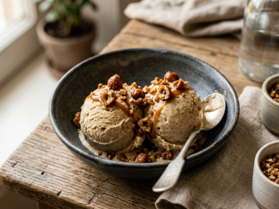 Glace praliné maison sans sorbetière