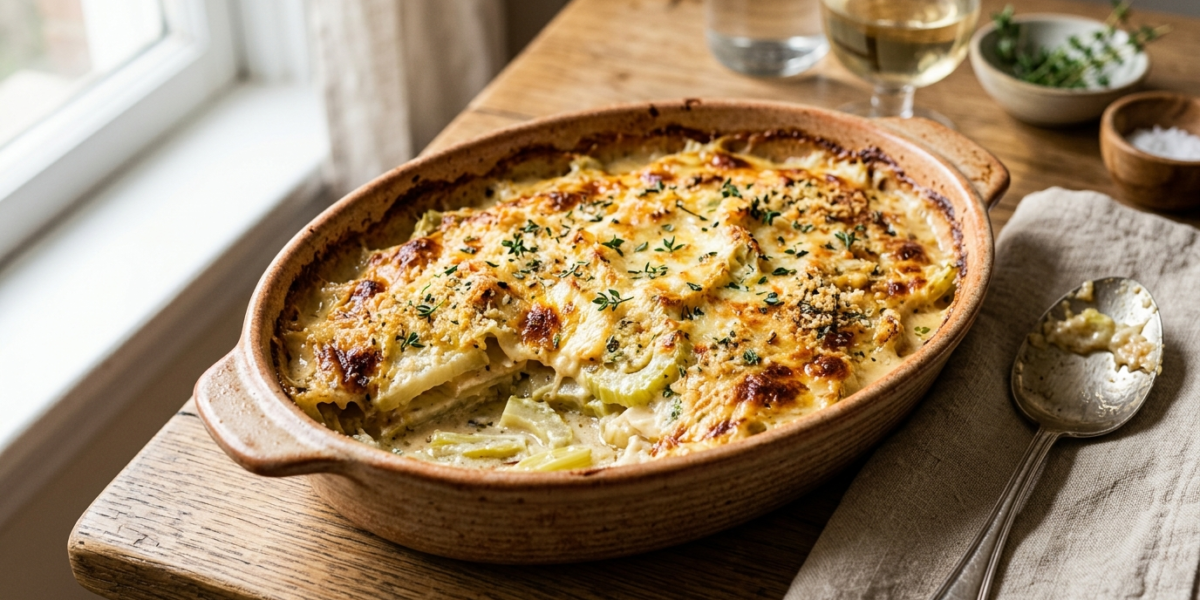 Gratin de céleri au four sans précuisson