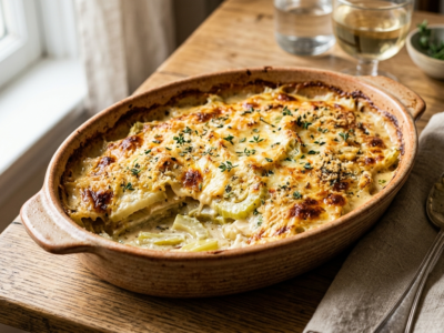 Gratin de céleri au four sans précuisson