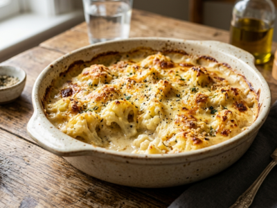 Gratin de chou-fleur au four sans précuisson