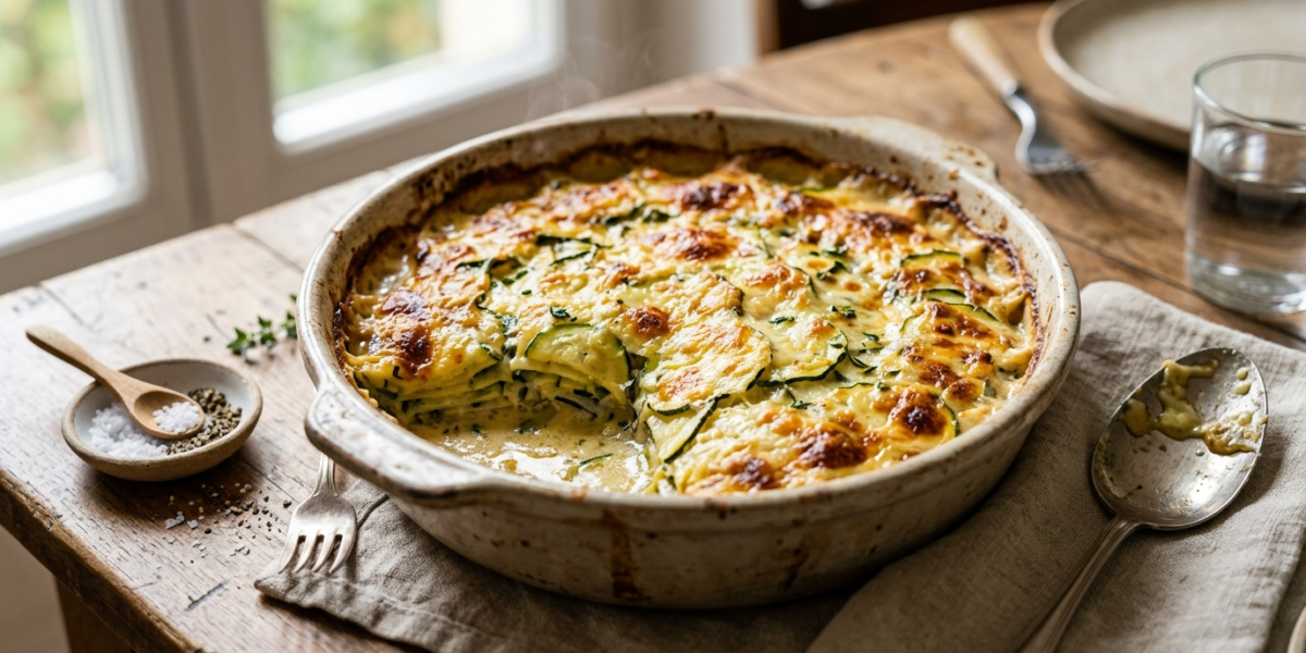 Gratin de courgettes au four sans précuisson