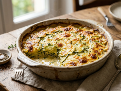 Gratin de courgettes au four sans précuisson