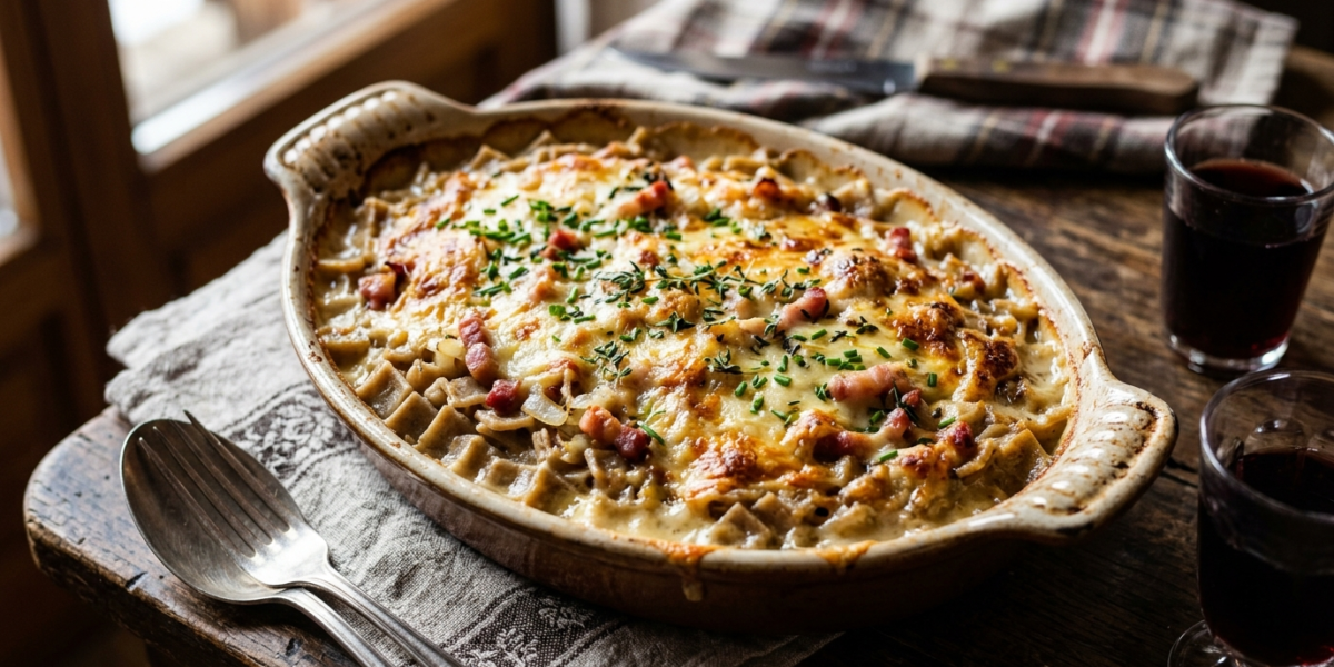 Gratin de crozets sans béchamel, savoureux et fondant