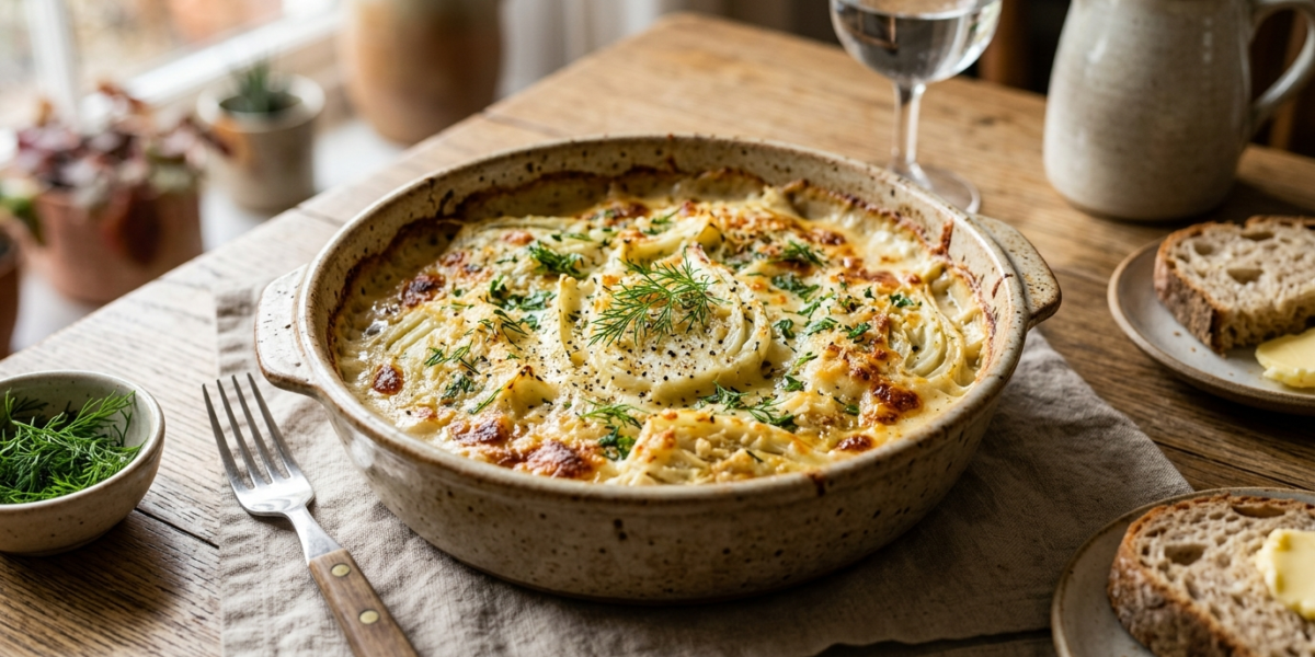 Gratin de fenouil au four sans précuisson