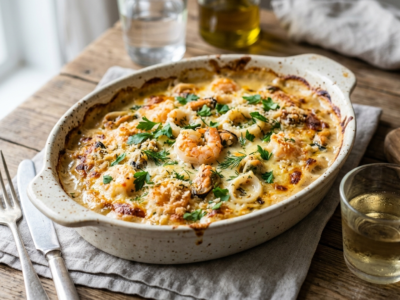 Gratin de fruits de mer sans béchamel