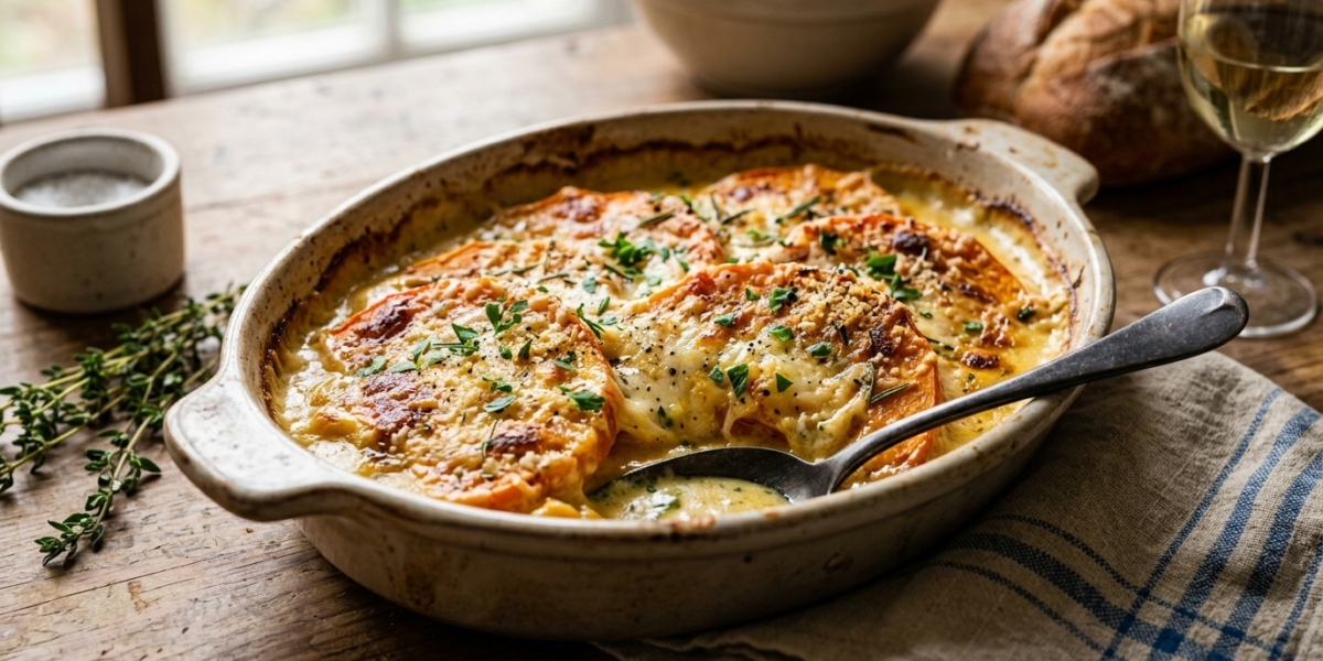 Gratin de potimarron au four sans précuisson