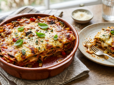 Lasagnes aux légumes sans béchamel