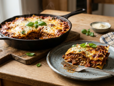 Lasagnes sans four : recette simple à la poêle