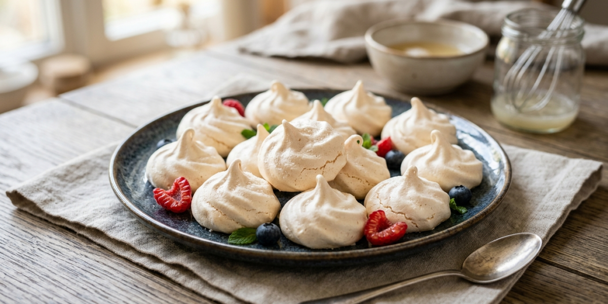 Meringue sans œuf à l&rsquo;aquafaba – Délicieuses meringues végétaliennes légères