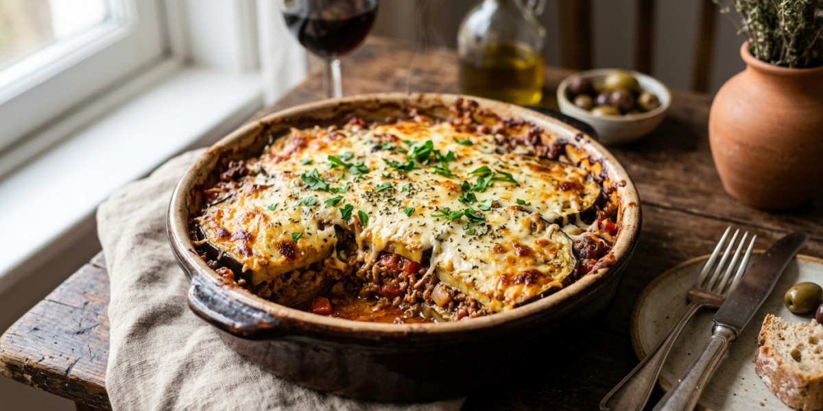 Moussaka sans béchamel traditionnelle grecque