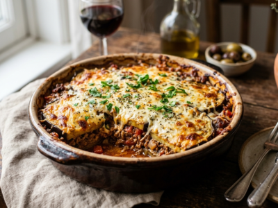 Moussaka sans béchamel traditionnelle grecque