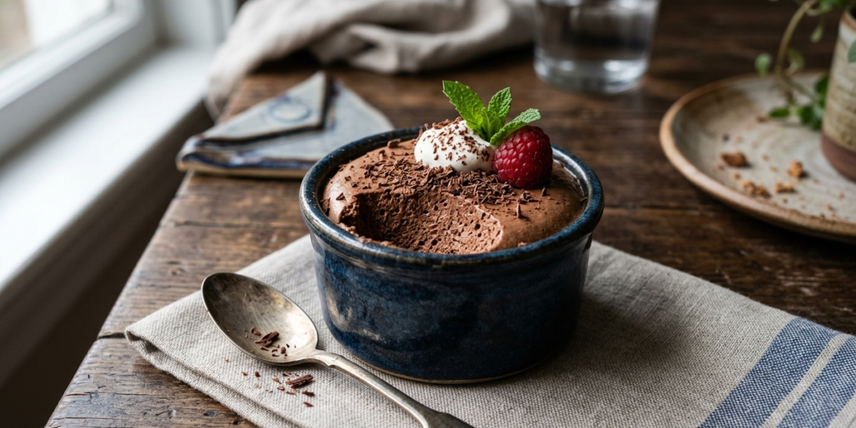 Mousse au chocolat classique sans four