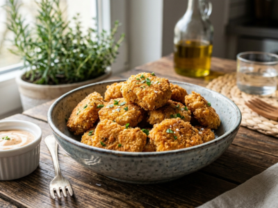 Nuggets de poulet sans gluten cuits à l&rsquo;air fryer