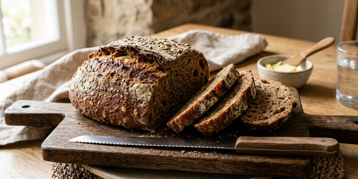 Pain à la farine complète fait maison sans machine à pain