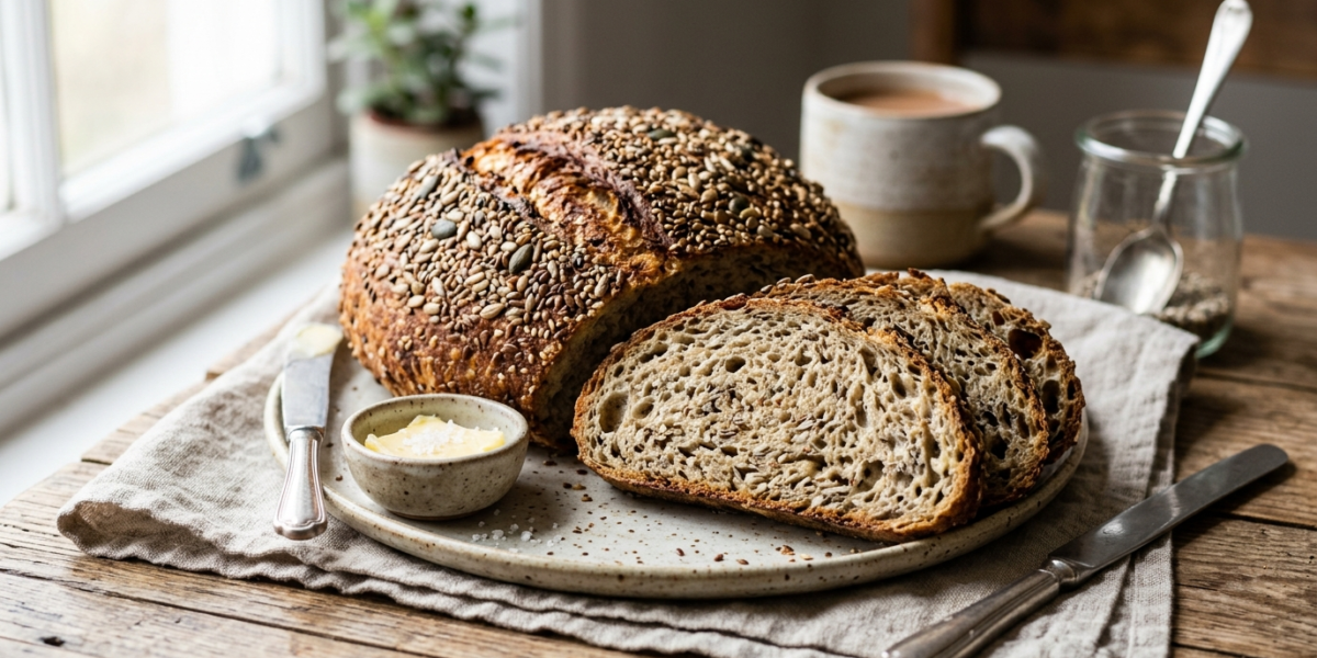 Pain aux graines sans pétrissage