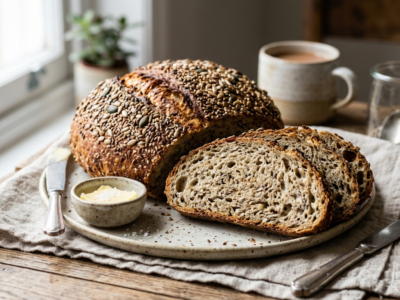 Pain aux graines sans pétrissage
