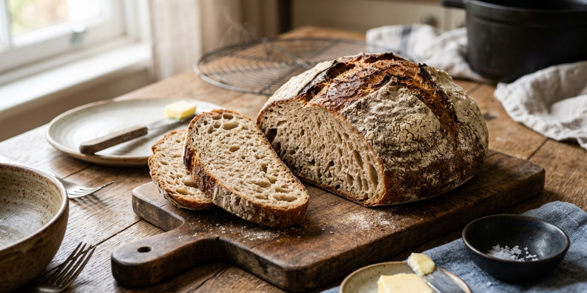 Pain de campagne sans pétrissage, moelleux et rustique