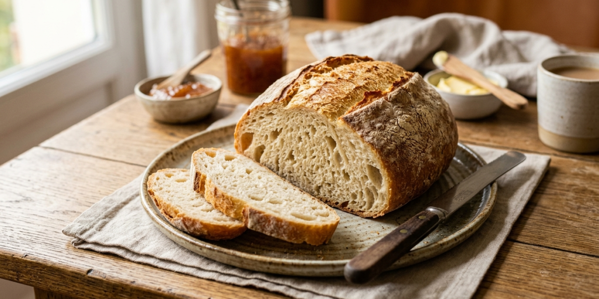 Pain sans sel moelleux et naturel