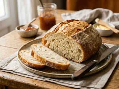 Pain sans sel moelleux et naturel