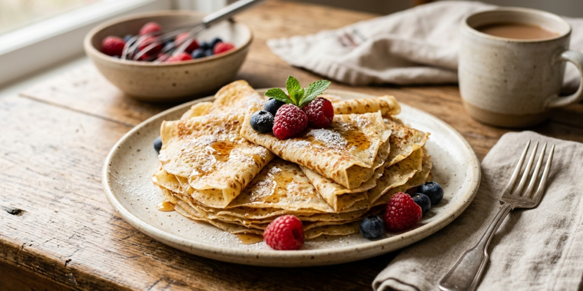 Pâte à crêpes sans beurre, légère et savoureuse