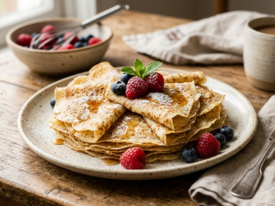 Pâte à crêpes sans beurre, légère et savoureuse