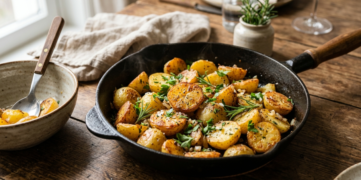 Pommes de terre à la poêle sans four – recette simple et savoureuse