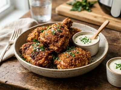 Poulet croustillant à l&rsquo;air fryer sans gluten