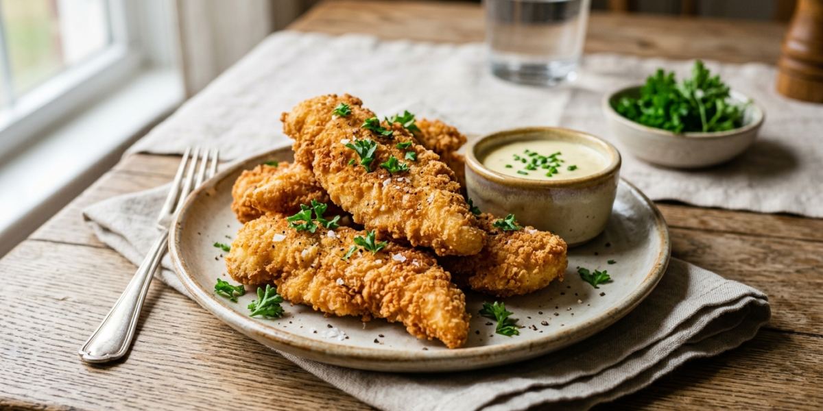 Poulet Pané Sans Gluten Cuit à la Friteuse Air Fryer