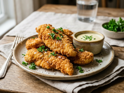 Poulet Pané Sans Gluten Cuit à la Friteuse Air Fryer