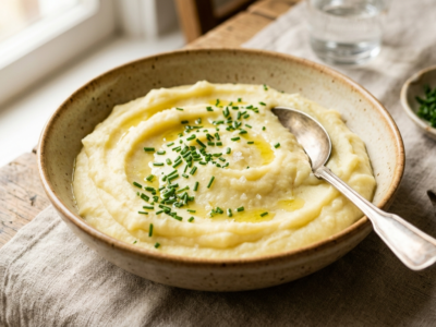 Purée de pommes de terre sans beurre, légère et onctueuse